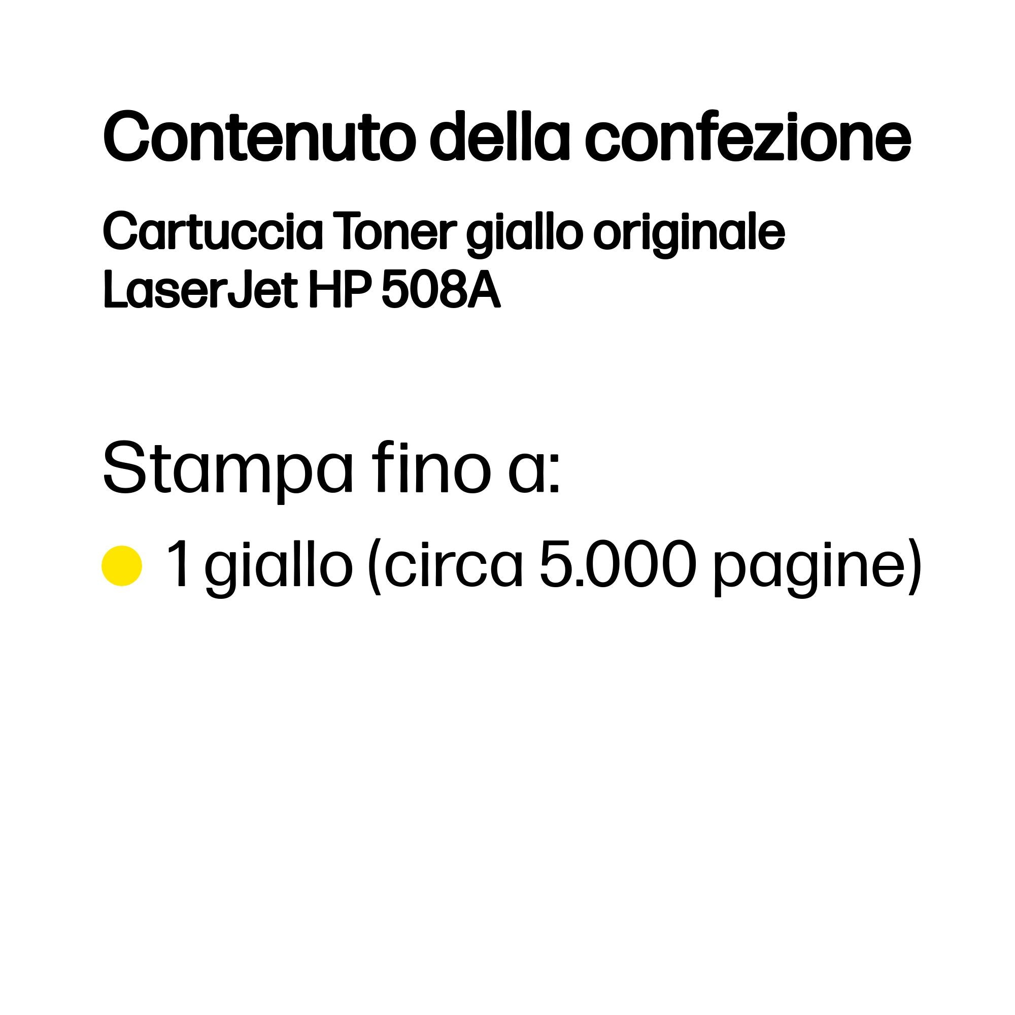 HP Cartuccia Toner giallo originale LaserJet 508A