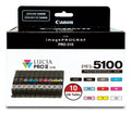 Canon PFI-5100 Multipack cartuccia d'inchiostro 10 pz Originale Resa standard Ciano, Nero opaco, Nero