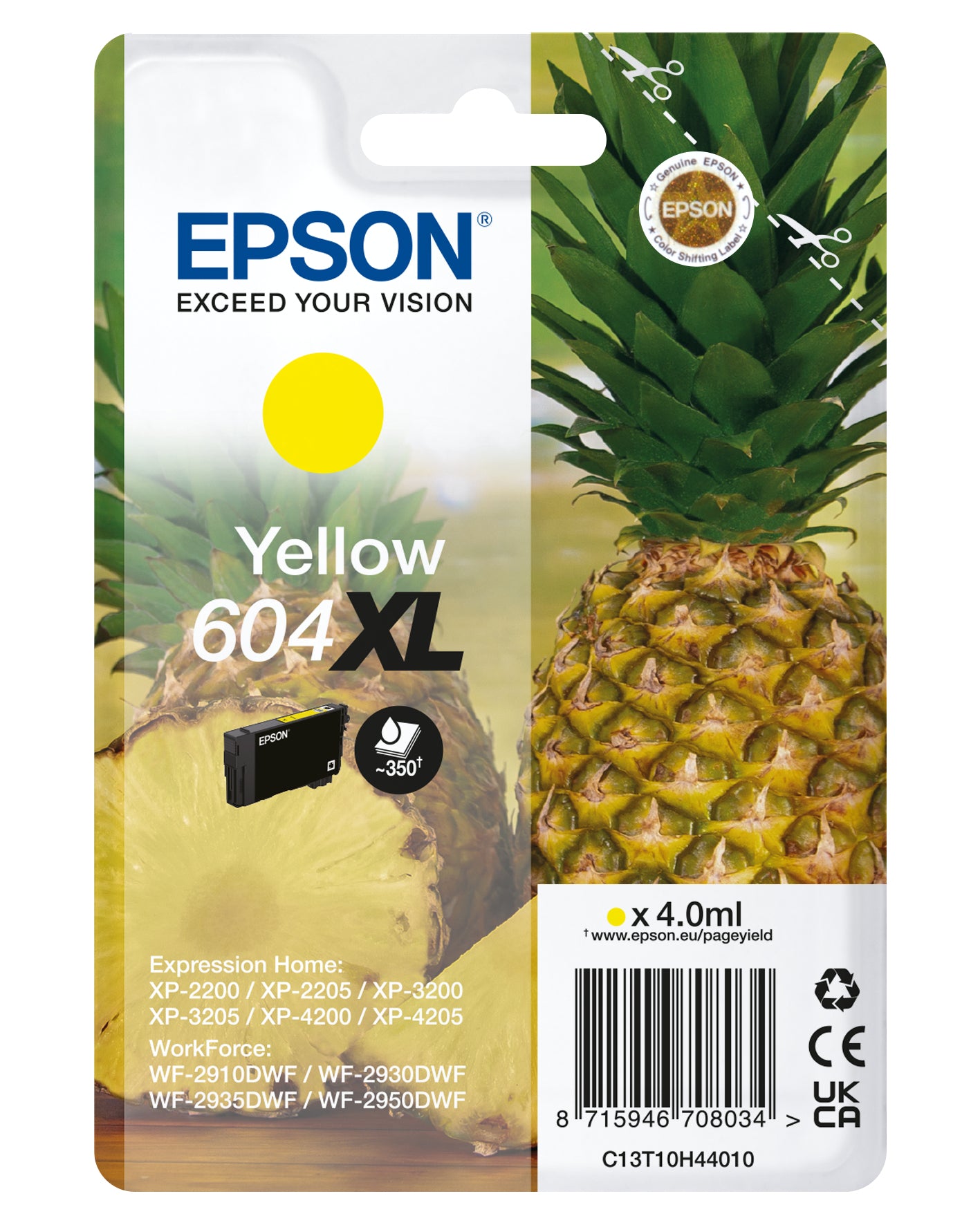 Epson 604XL cartuccia d'inchiostro 1 pz Originale Resa elevata (XL) Giallo
