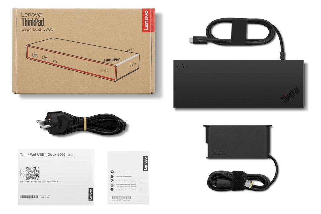 Lenovo ThinkPad USB4 Dock 5000 Cablato Thunderbolt 4 Nero