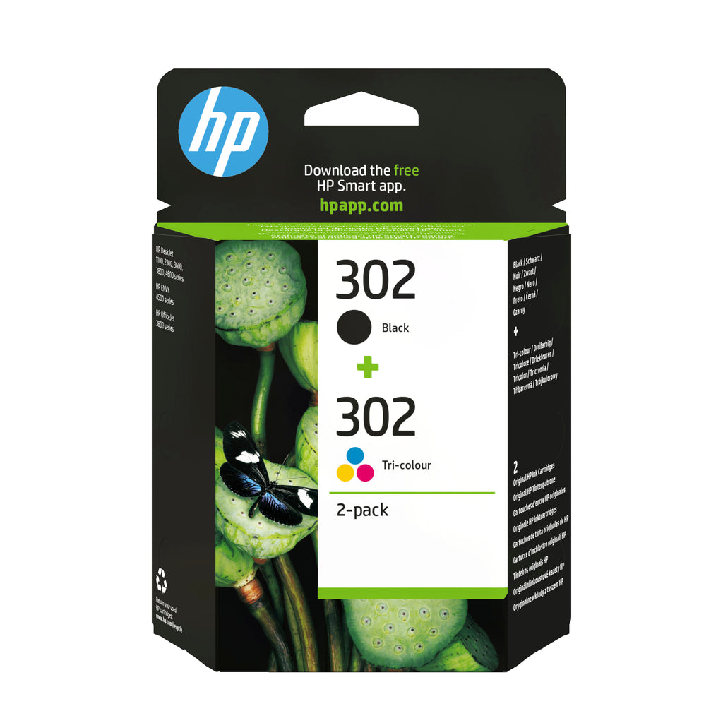 HP Confezione da 2 cartucce d'inchiostro nero/tricromia originali 302