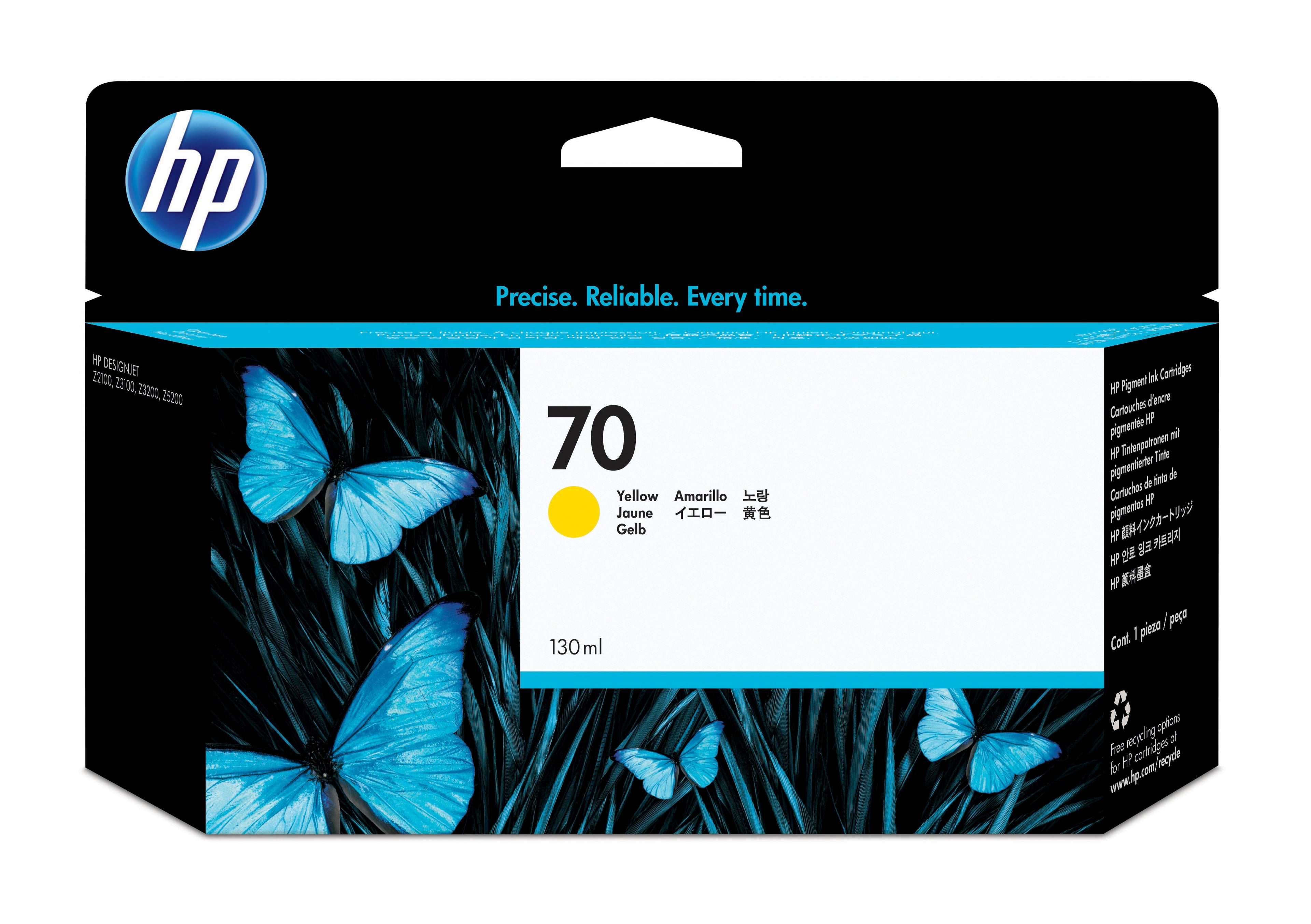 HP Cartuccia inchiostro DesignJet giallo 70, 130 ml