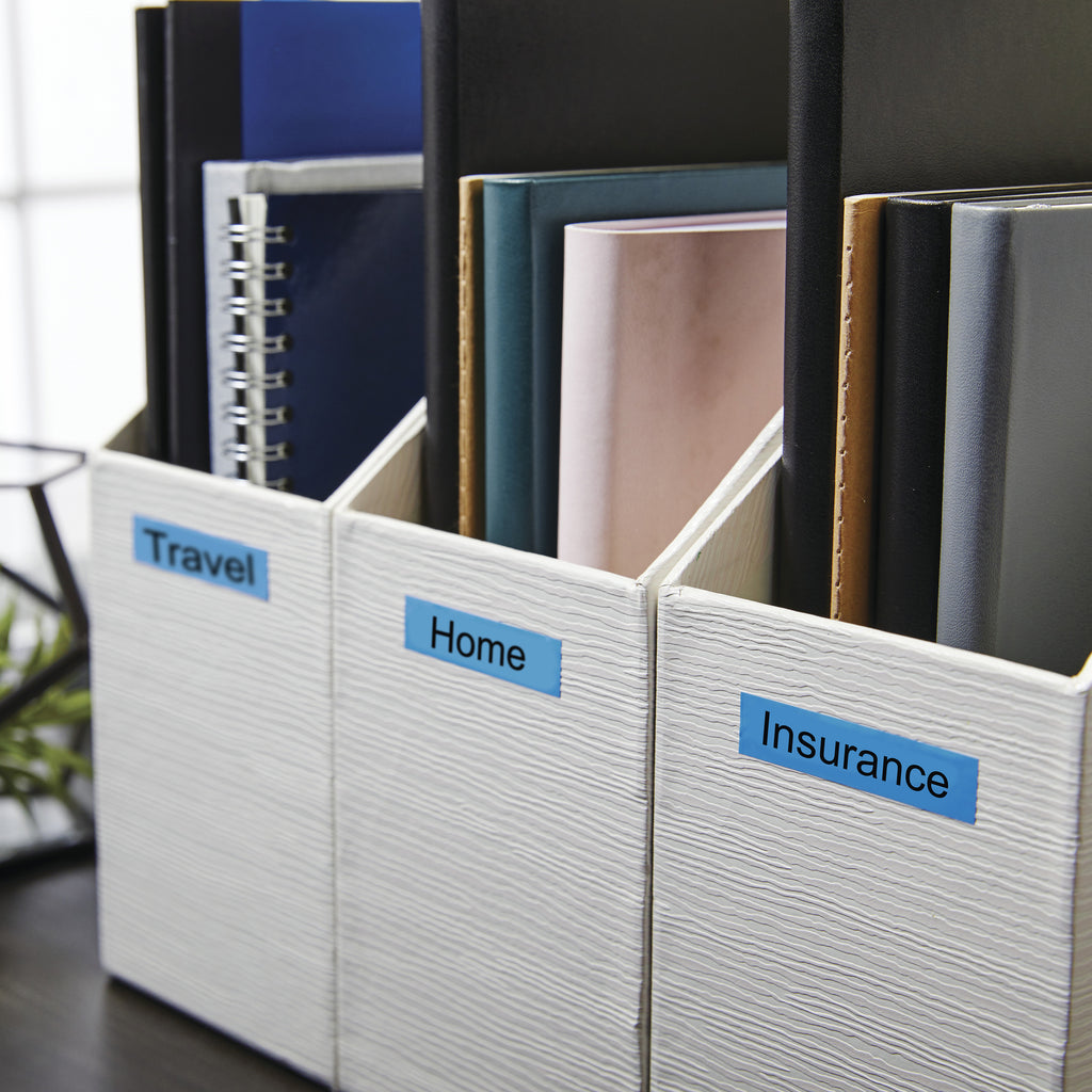 DYMO D1 etichette originali | 12 mm x 7 mm | stampa nera su blu | etichette autoadesive per etichettatrice LabelManager | 1 Pezzo