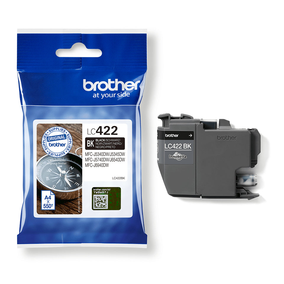 Brother LC422BK cartuccia d'inchiostro 1 pz Originale Nero