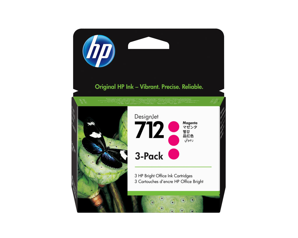 HP Confezione da 3 cartucce di inchiostro magenta originale DesignJet 712 da 29 ml