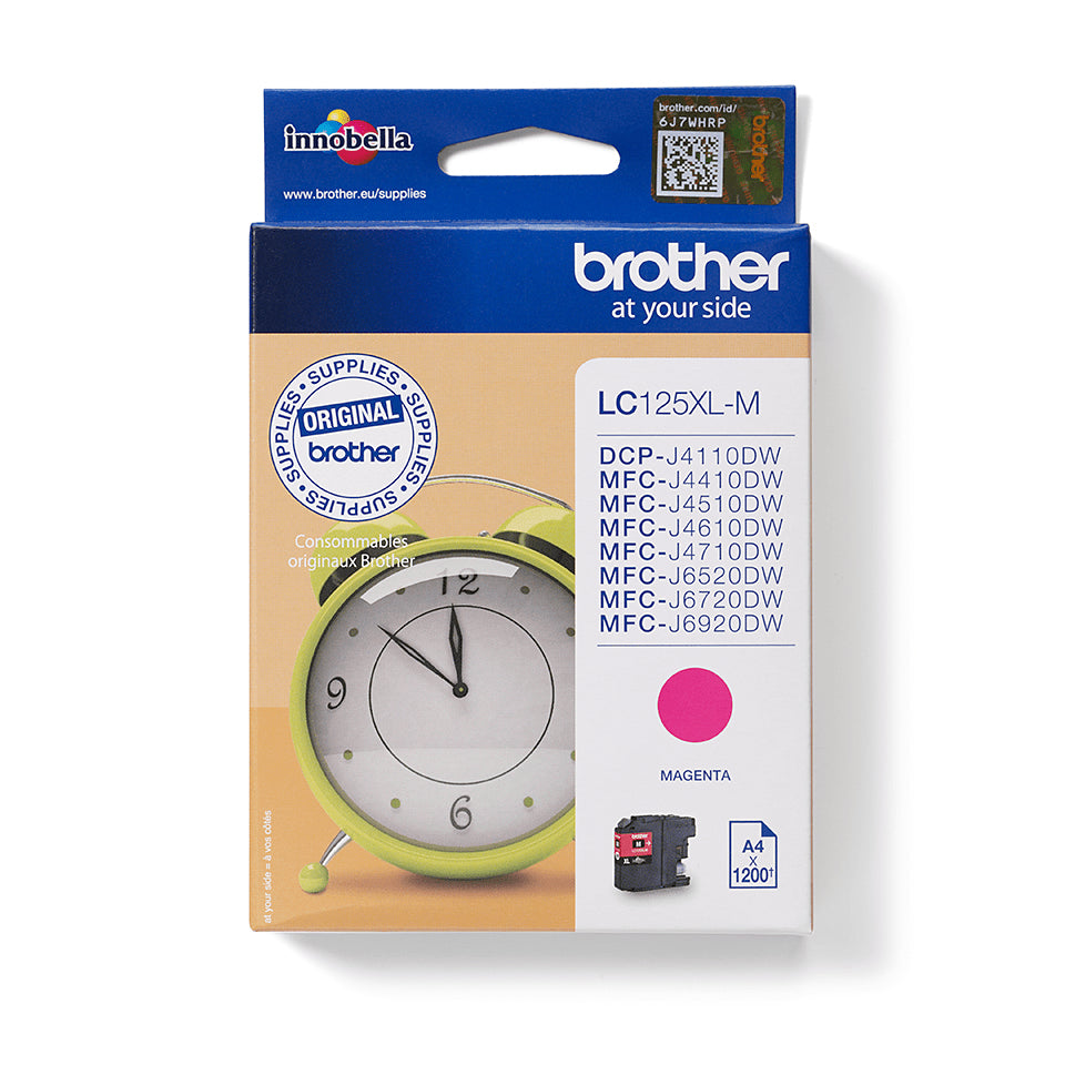 Brother LC125XLM cartuccia d'inchiostro 1 pz Originale Resa extra elevata (super) Magenta