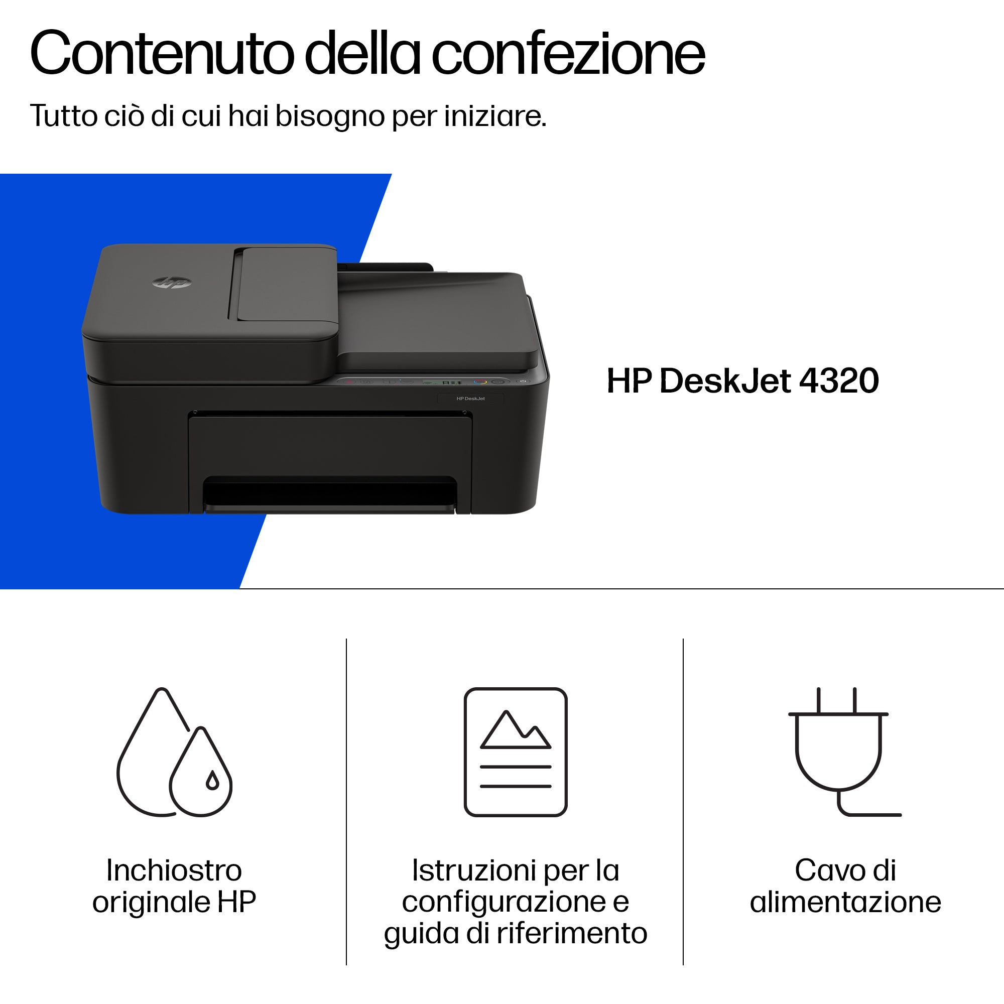 HP DeskJet 4320 Wireless All-in-One Colore Stampante, Instant Ink