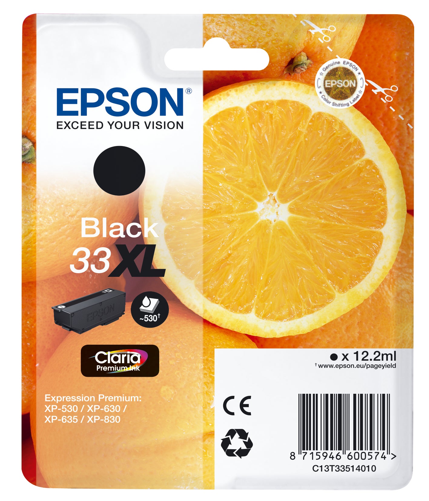 Epson Oranges Cartuccia Nero T33XL Claria Premium