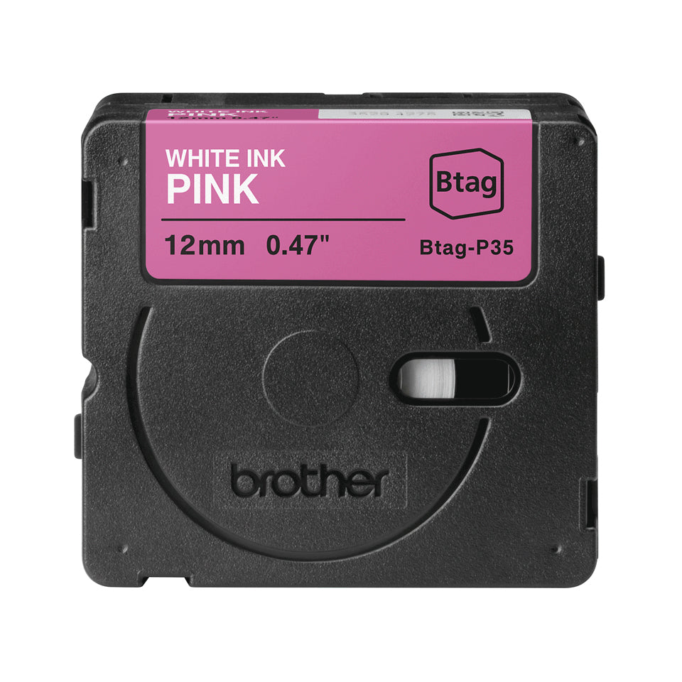 Brother BTAG-P35 nastro per etichettatrice Bianco su rosa