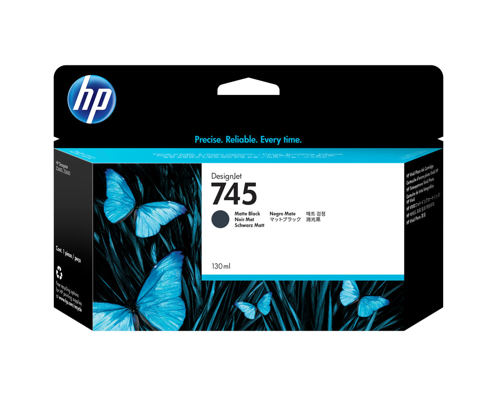 HP Cartuccia Inchiostro Nero Opaco DesignJet 745, 130 ml