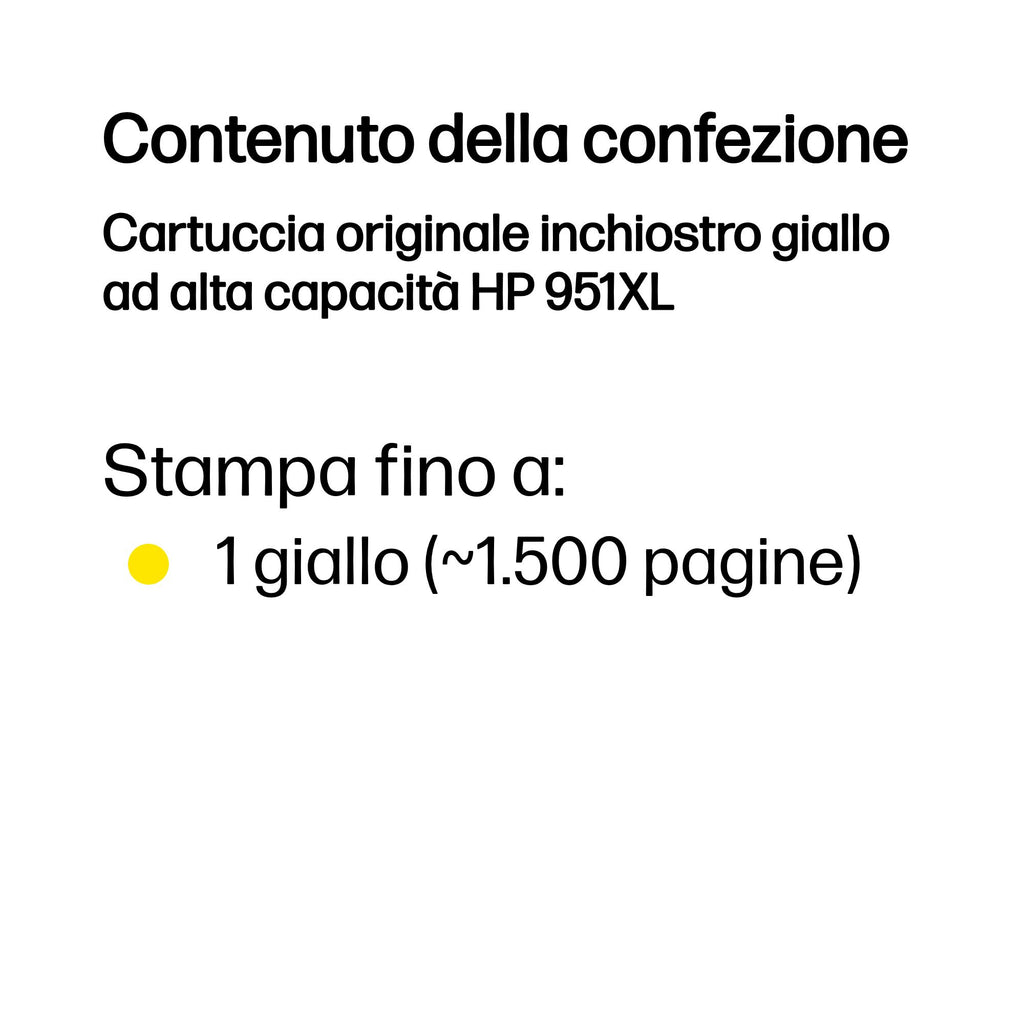 HP Cartuccia originale inchiostro giallo ad alta capacità 951XL