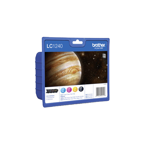 ORIGINAL Brother Multipack nero / ciano / magenta / giallo LC-1240 LC1240VALBPDR ~2400 Seiten confezione multi: bk/c/m/y