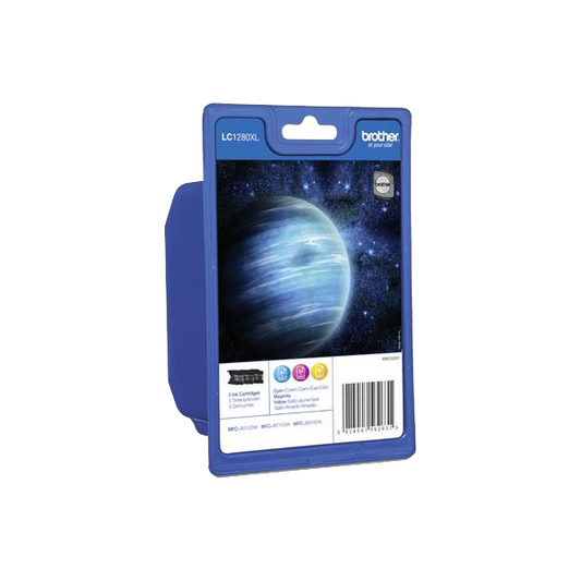 ORIGINAL Brother Multipack ciano / magenta / giallo LC-1280XL LC1280XLRBWBPDR ~3600 Seiten 3 cartucce d'inchiostro LC-1280XL: C+M+Y