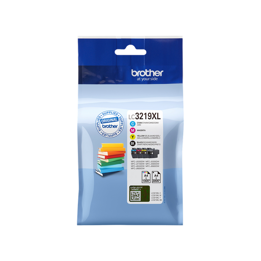 ORIGINAL Brother Multipack nero / ciano / magenta / giallo LC-3219XL LC3219XLVALDR ~7500 Seiten