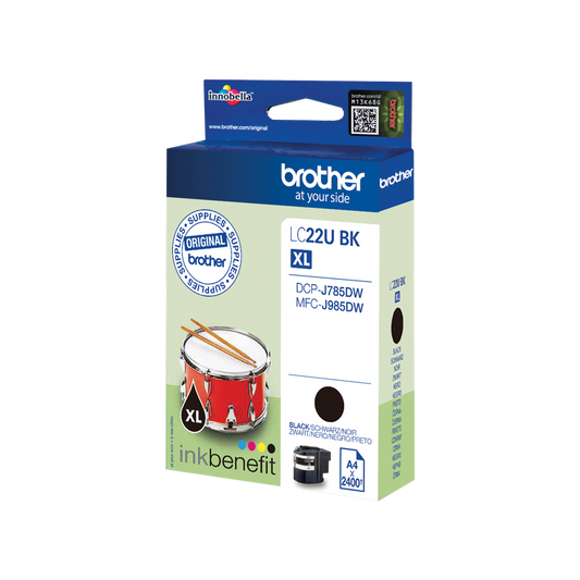 ORIGINAL Brother Cartuccia d'inchiostro nero LC22UBK LC-22U ~2400 Seiten