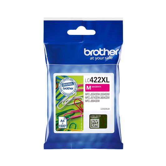 ORIGINAL Brother Cartuccia d'inchiostro magenta LC422XLM LC-422XLM ~1500 Seiten