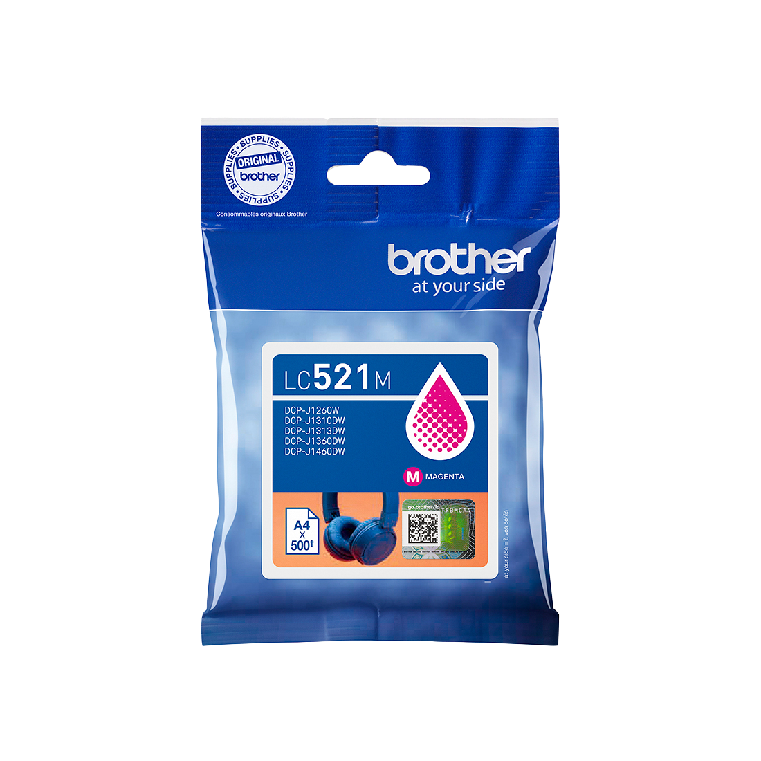 ORIGINAL Brother Cartuccia d'inchiostro magenta LC521M LC-521M ~500 Seiten