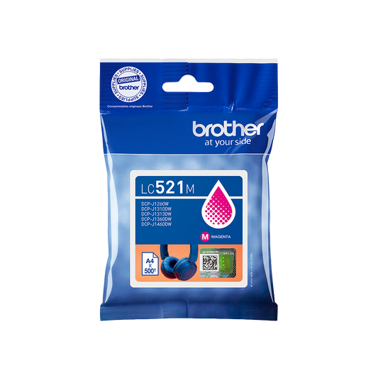 ORIGINAL Brother Cartuccia d'inchiostro magenta LC521M LC-521M ~500 Seiten