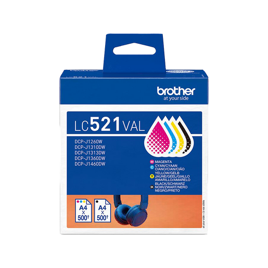 ORIGINAL Brother Multipack nero / ciano / magenta / giallo LC521VAL LC521VAL ~2000 Seiten