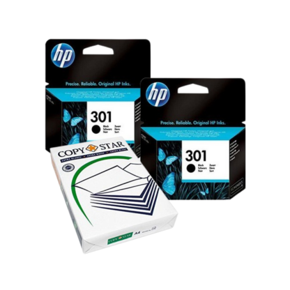 BUNDLE: Cartucce HP 301 + Risma di carta (omaggio)