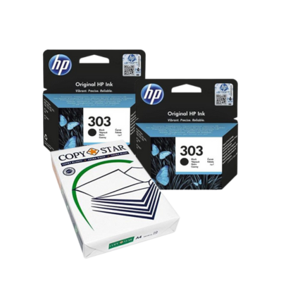 BUNDLE: Cartucce HP 303 + Risma di carta (omaggio)