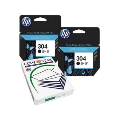 BUNDLE: Cartucce HP 304 + Risma di carta (omaggio)