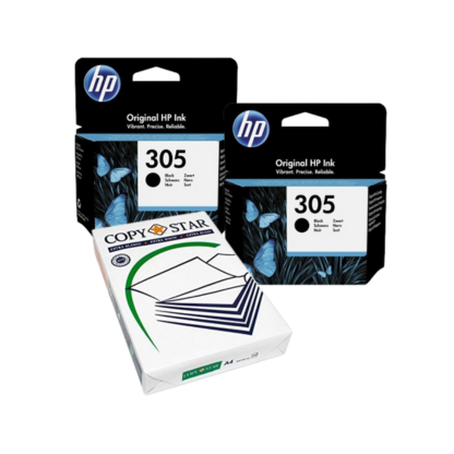 BUNDLE: Cartucce HP 305 + Risma di carta (omaggio)