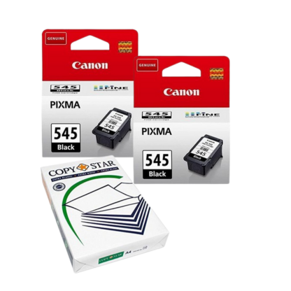 BUNDLE: Cartucce CANON 545 546 + Risma di carta (omaggio)