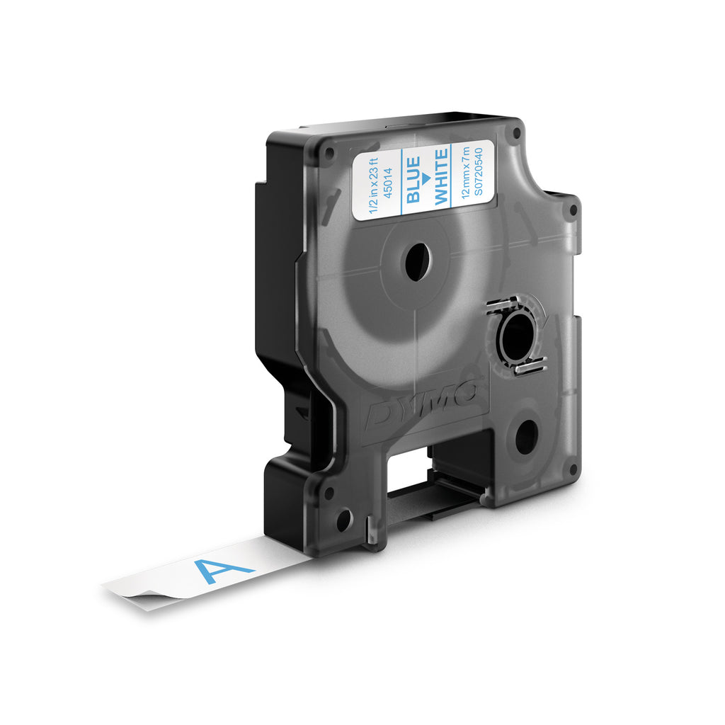 DYMO D1 etichette originali | Rotolo da 12 mm x 7 m | stampa blu su bianco | etichette autoadesive per etichettatrice LabelManager | 1 Pezzo