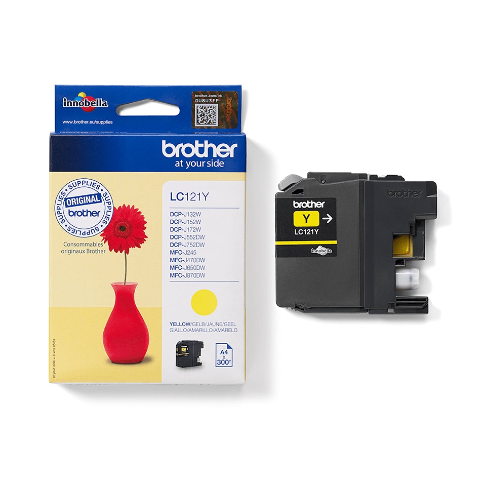 Brother LC-121Y cartuccia d'inchiostro 1 pz Originale Giallo