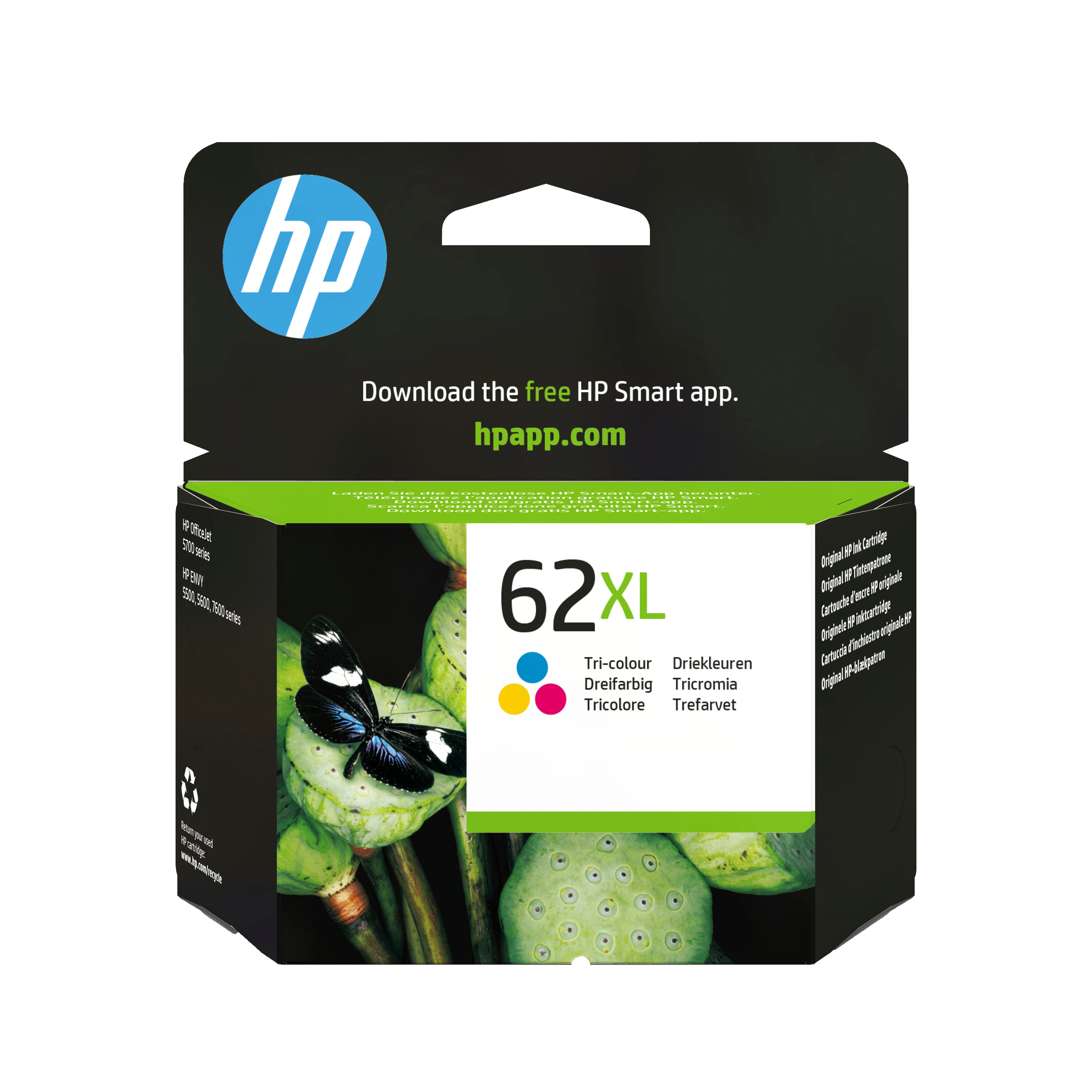 HP Cartuccia originale inchiostro tricromia ad alta capacità 62XL