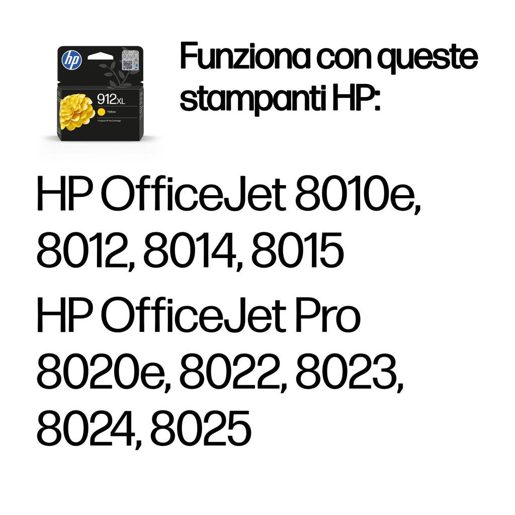 HP Cartuccia di inchiostro giallo originale 912XL ad alta capacità