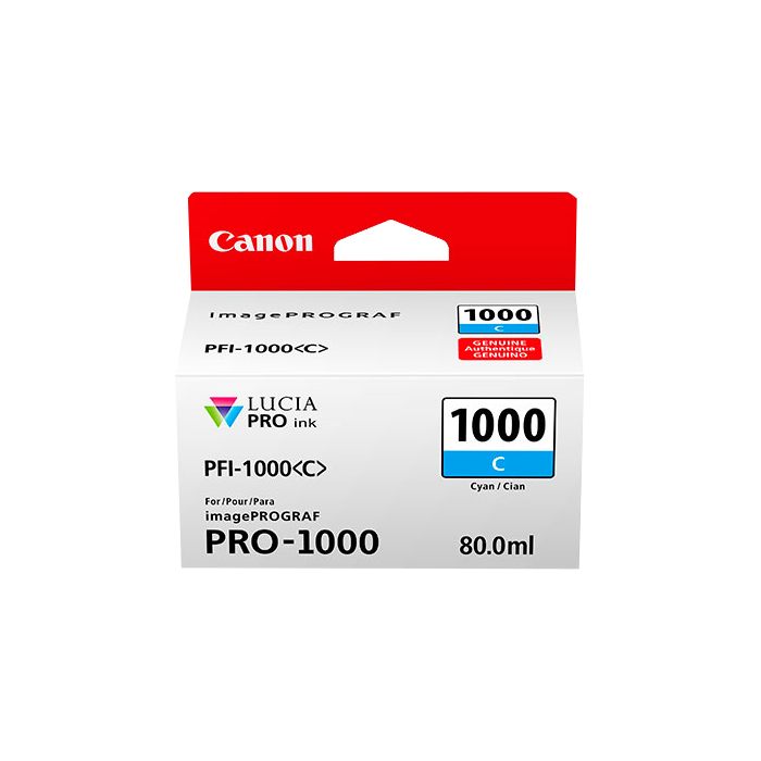 ORIGINAL Canon Cartuccia d'inchiostro ciano PFI-1000c 0547C001 ~5025 Seiten 80ml
