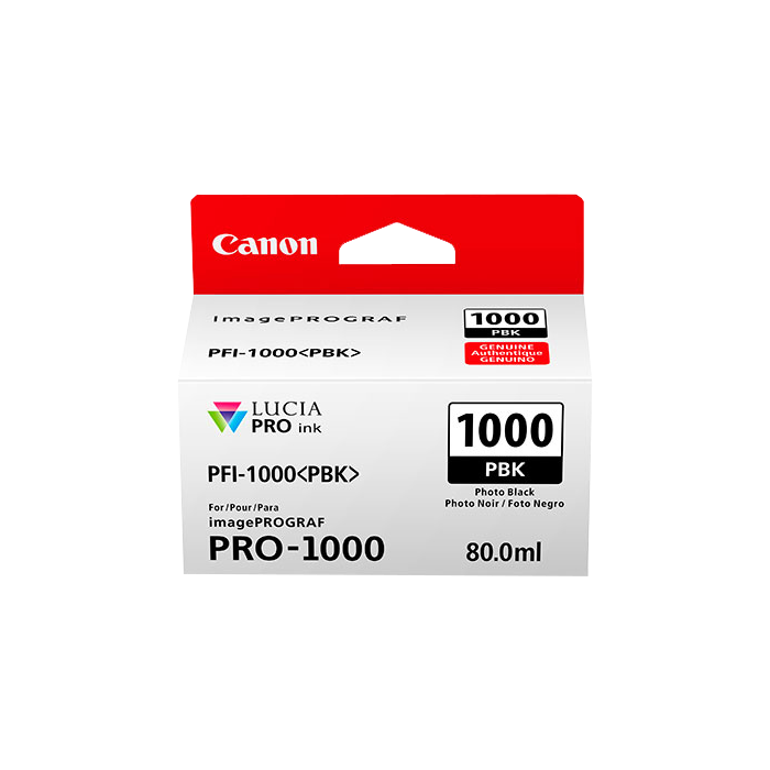 ORIGINAL Canon Cartuccia d'inchiostro Nero (Foto) PFI-1000pbk 0546C001 ~2205 Seiten 80ml