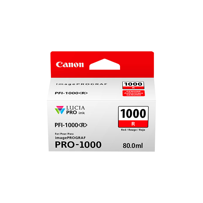ORIGINAL Canon Cartuccia d'inchiostro Rosso PFI-1000r 0554C001 ~5355 Seiten 80ml