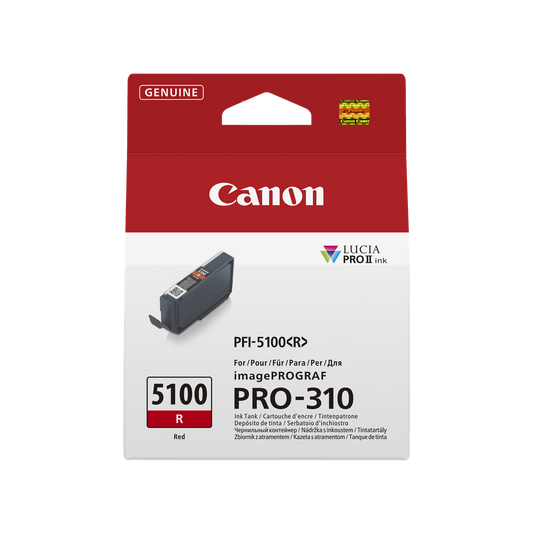 ORIGINAL Canon Cartuccia d'inchiostro Rosso PFI-5100r 6958C001 14ml