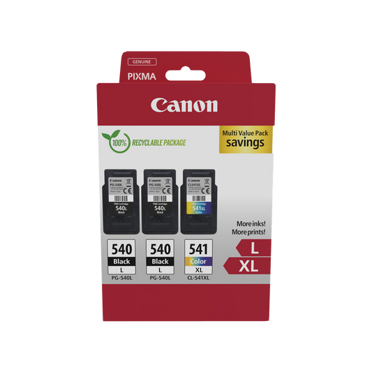ORIGINAL Canon Multipack nero / differenti colori PG-540L+CL-541XL 5224B017 ~1000 Seiten