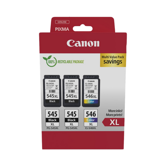 ORIGINAL Canon Multipack nero / differenti colori PG-545XL+CL-546XL 8286B013 ~1100 Seiten
