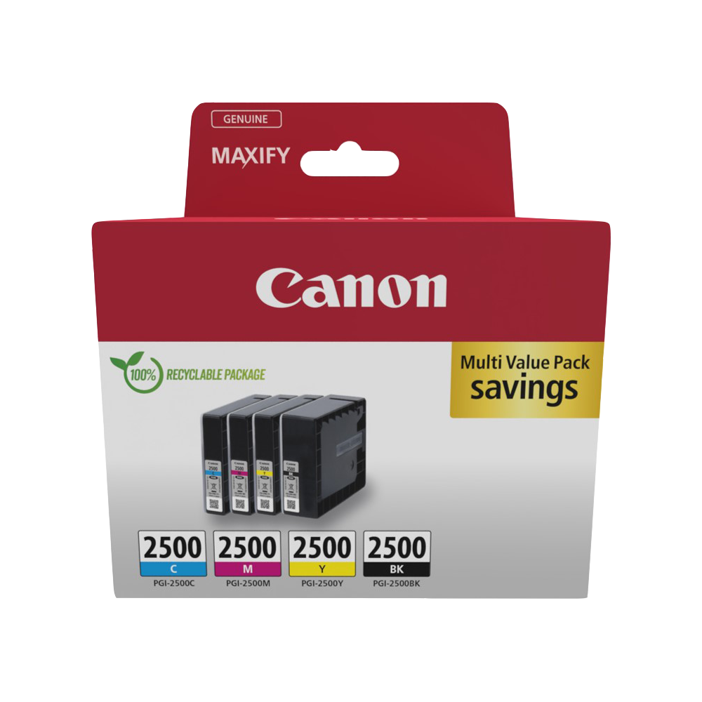 ORIGINAL Canon Multipack nero / ciano / magenta / giallo PGI-2500 9290B006 ~3100 Seiten