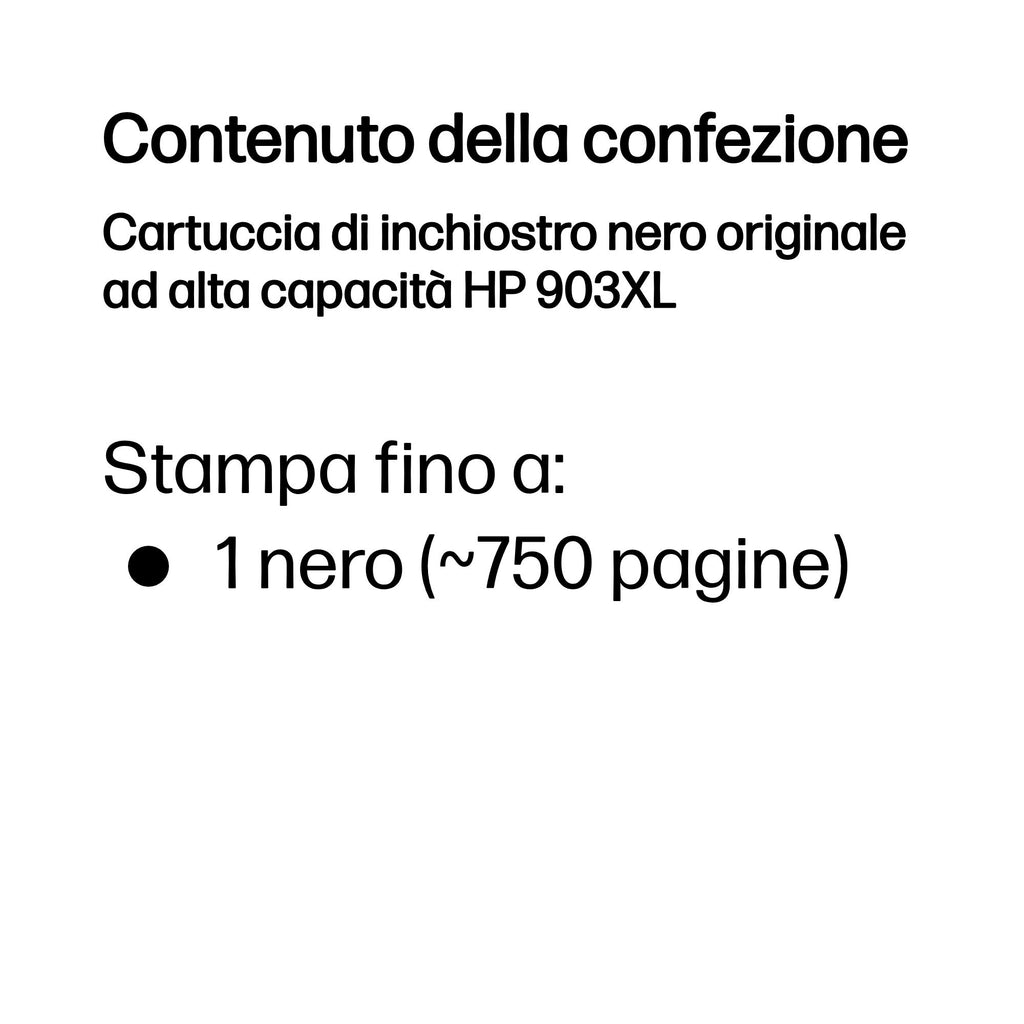HP Cartuccia di inchiostro nero originale ad alta capacità 903XL