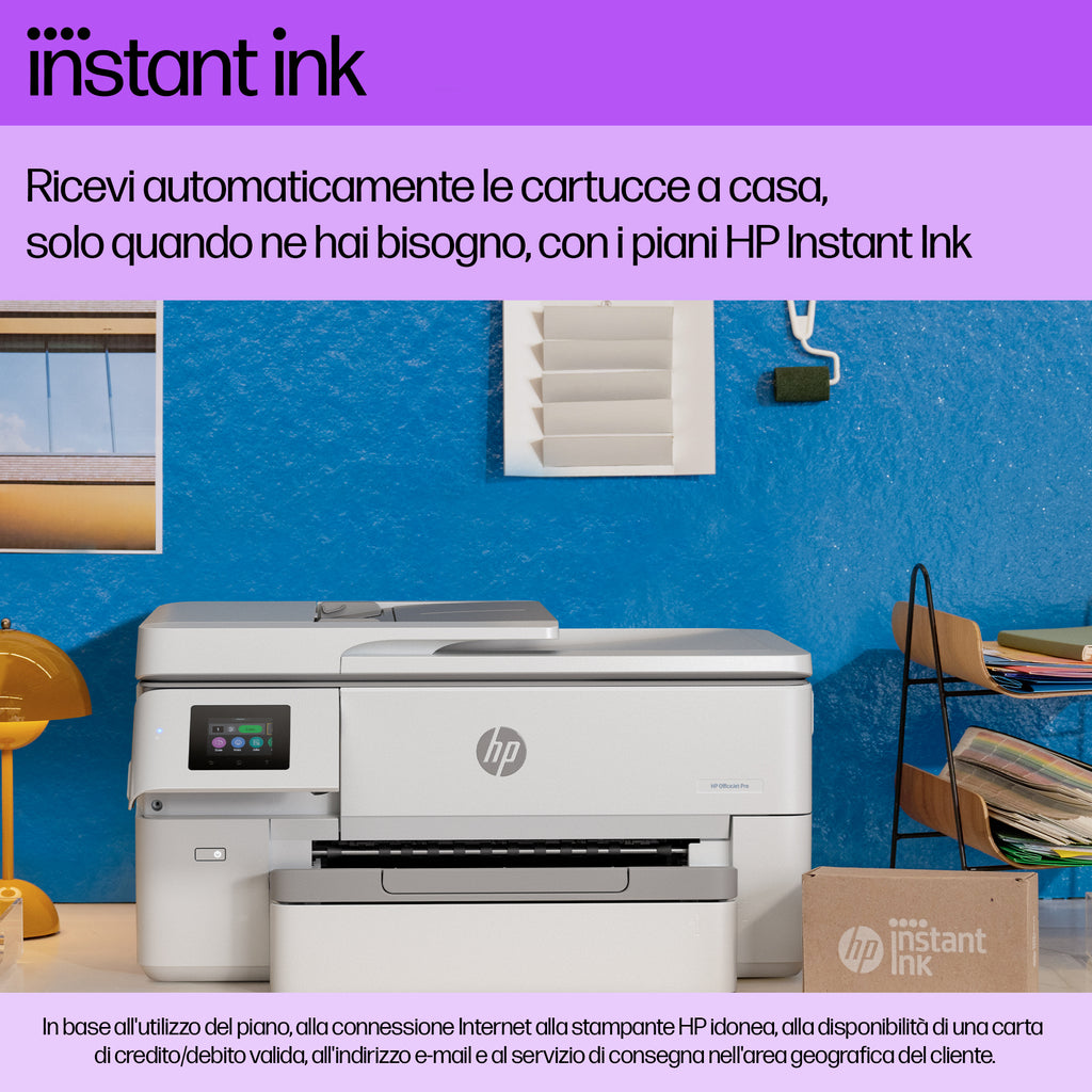 HP OfficeJet Pro 9720e Wireless All-in-One Colore Stampante, Stampa fronte/retro; fotocopiatrice, scanner