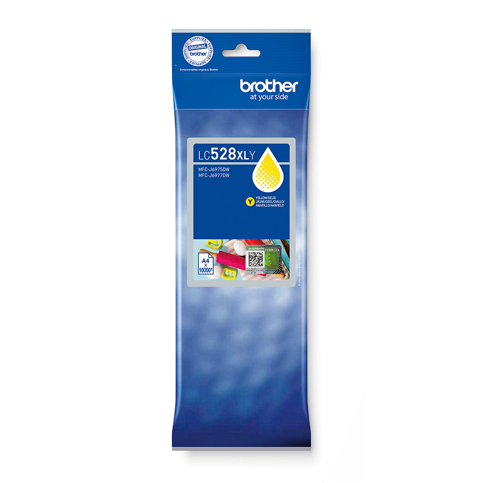Brother LC528XLY Yellow Ink Cartridge cartuccia d'inchiostro 1 pz Originale Rendimento ultra elevato Giallo