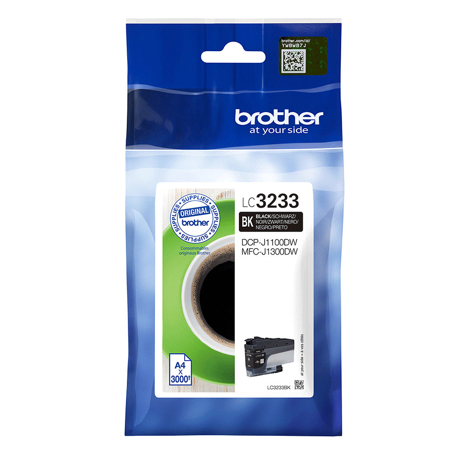 Brother LC3233BK cartuccia d'inchiostro 1 pz Originale Resa standard Nero