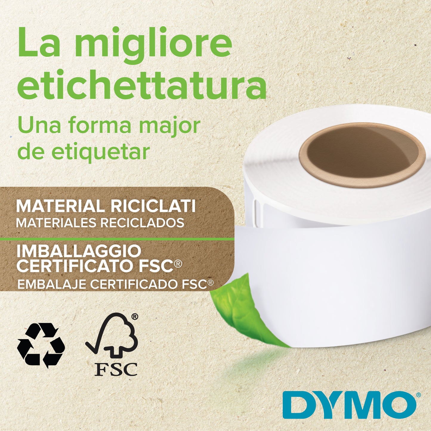 DYMO LW etichette di ritorno originali | 25 mm x 54 mm | 12 rotoli da 500 etichette facilmente staccabili | autoadesive | per etichettatrici LabelWriter | originali