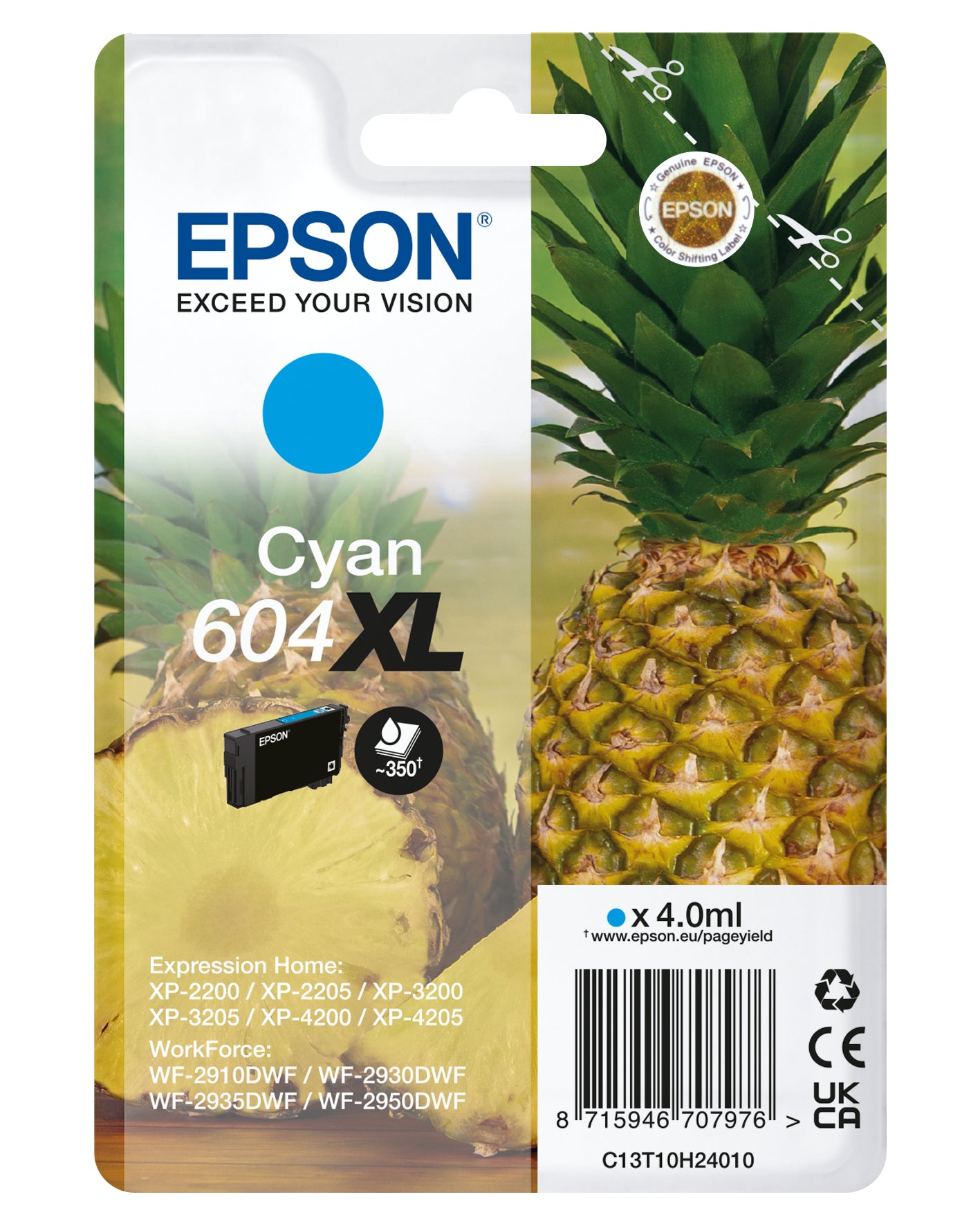 Epson 604XL cartuccia d'inchiostro 1 pz Originale Resa elevata (XL) Ciano