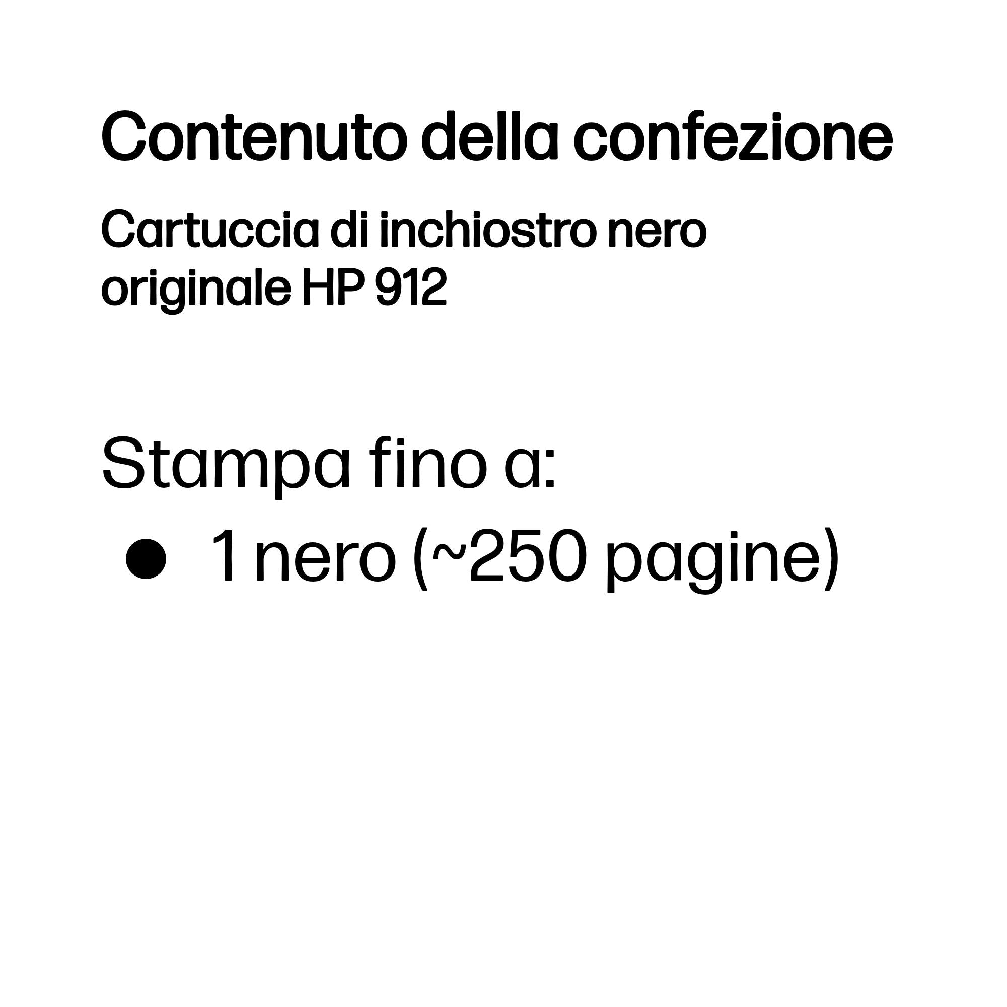 HP Cartuccia di inchiostro nero originale 912