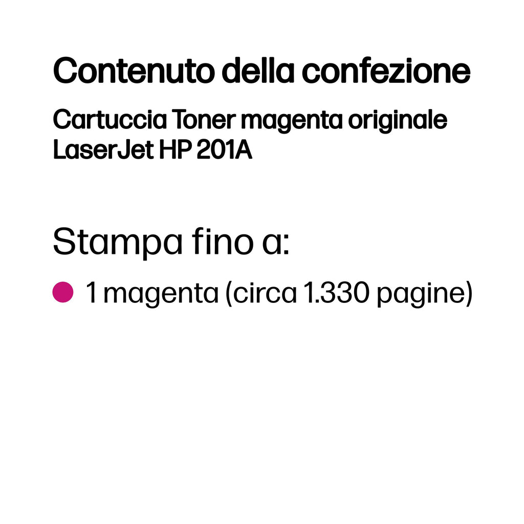 HP Cartuccia Toner magenta originale LaserJet 201A