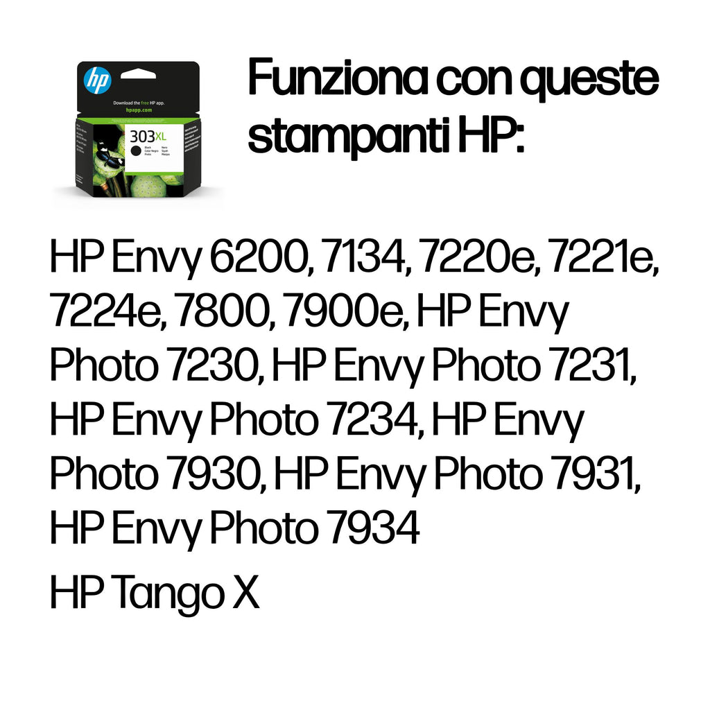 HP Cartuccia di inchiostro nero originale ad alta capacità 303XL