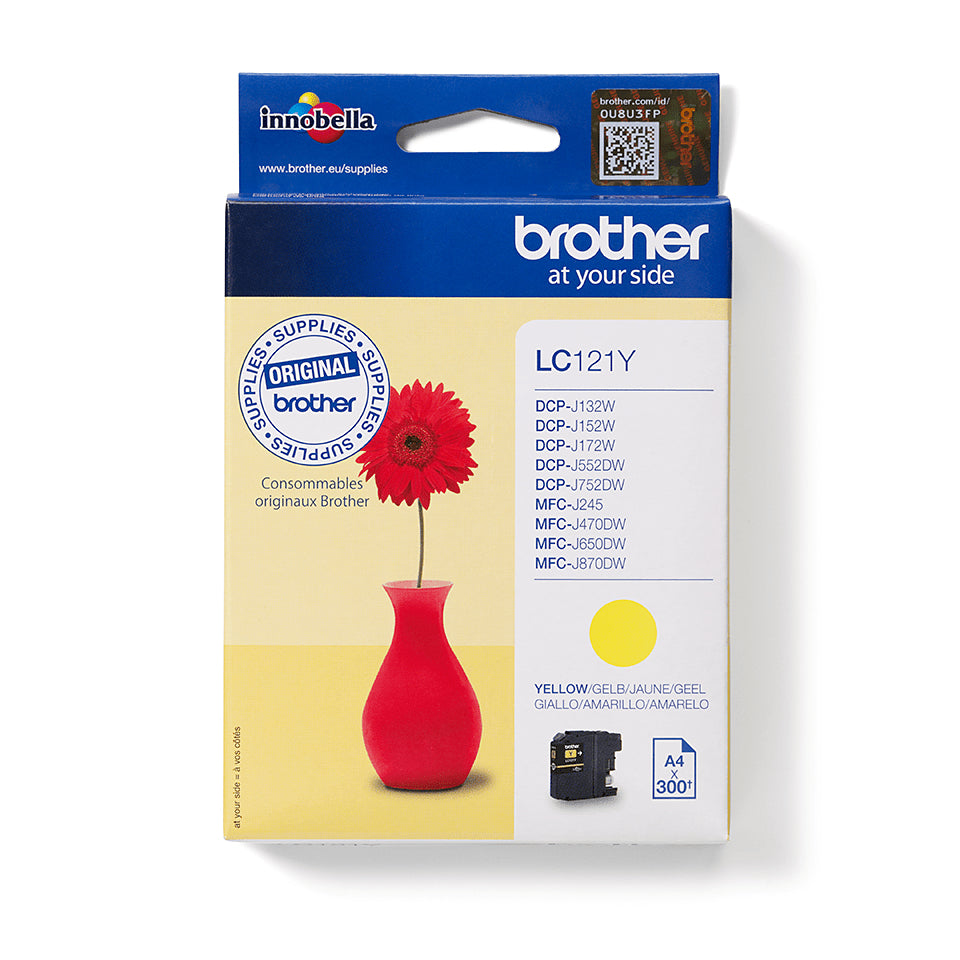Brother LC-121Y cartuccia d'inchiostro 1 pz Originale Giallo