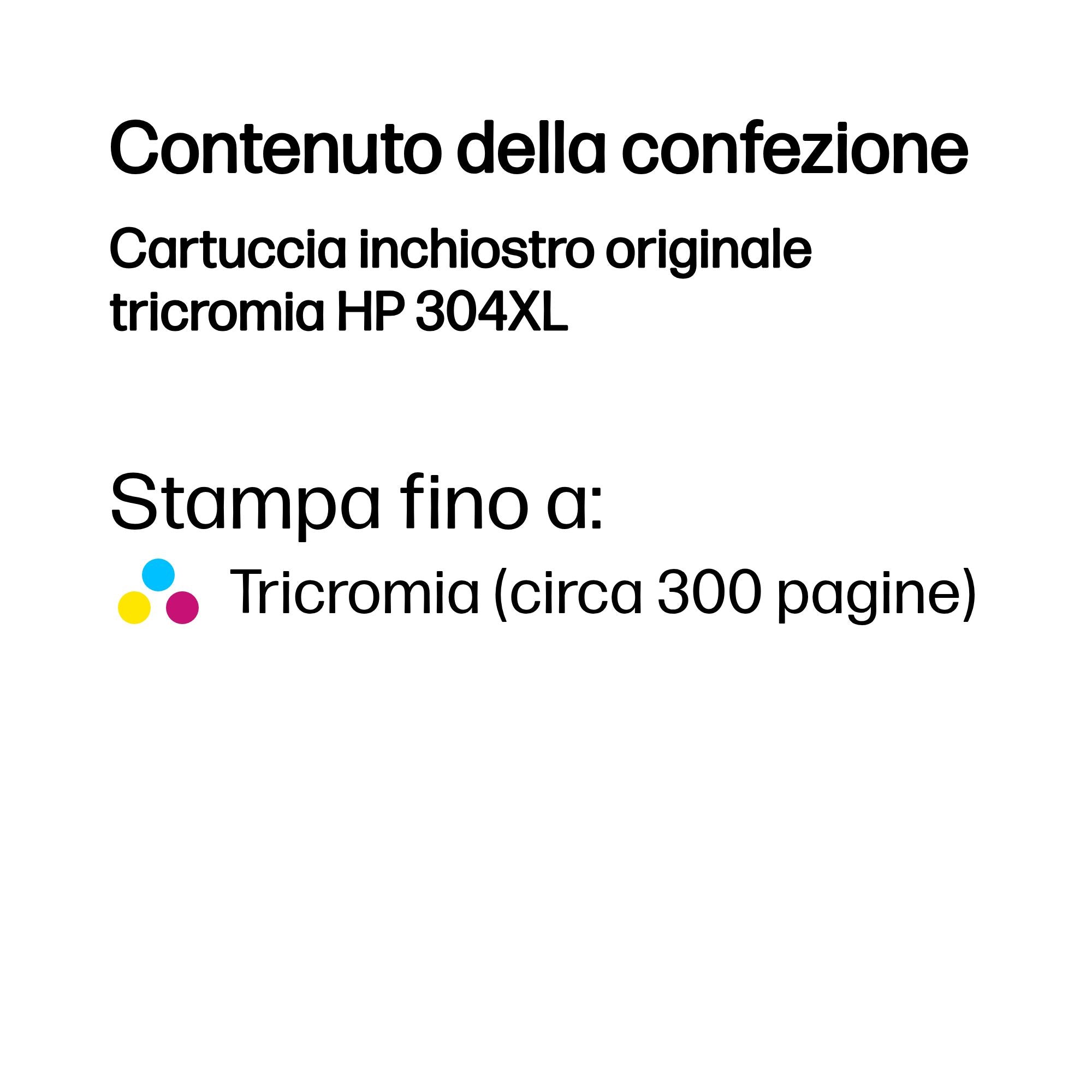 HP Cartuccia inchiostro originale tricromia 304XL